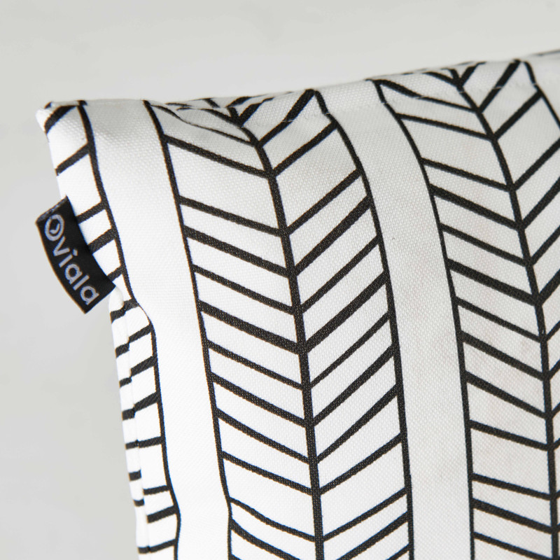 Zoom cojín de exterior estampado BLANCO Y NEGRO
