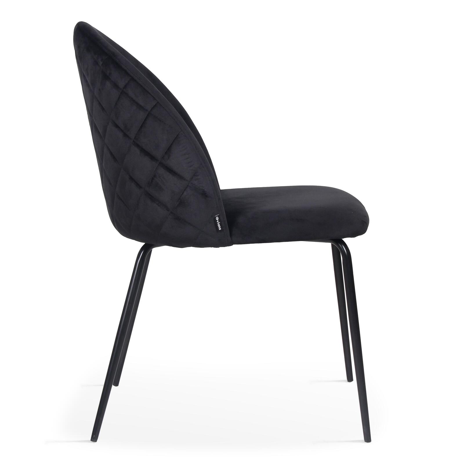 Lote de 4 sillas de terciopelo y madera FSC®