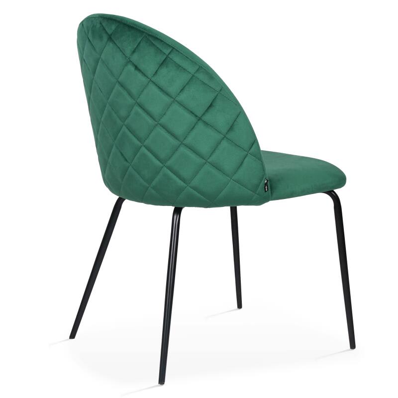 Lote de 4 sillas de terciopelo y madera FSC® (2/6)