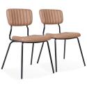 Lote de 2 sillas de tela recubierta y madera FSC®