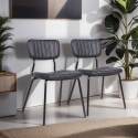 Sillas símil cuero y metal - Lote de 2 - Lifestyle