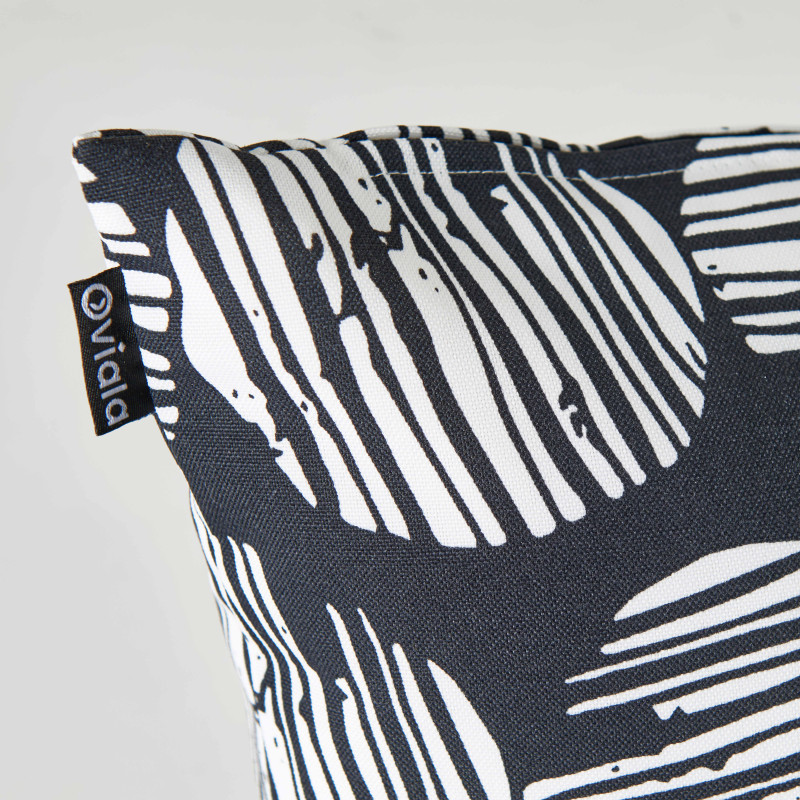 Zoom cojín de exterior estampado BLANCO Y NEGRO