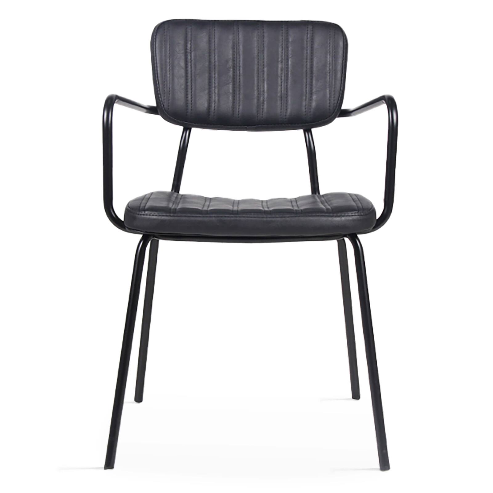 Lote de 2 sillas con reposabrazos de tela recubierta y madera FSC®