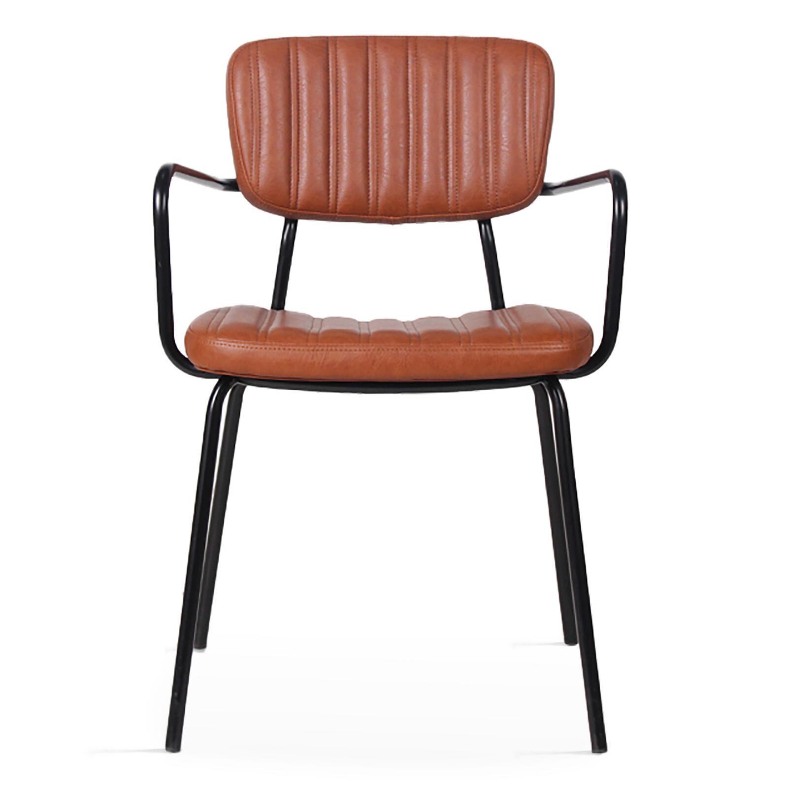 Lote de 2 sillas con reposabrazos de tela recubierta y madera FSC®