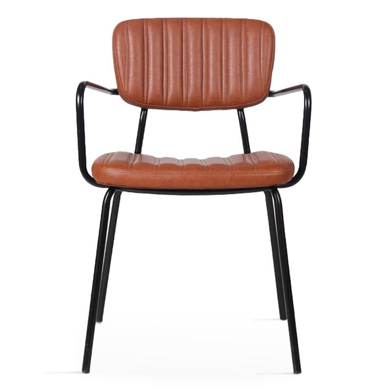 Lote de 2 sillas con reposabrazos de tela recubierta y madera FSC®