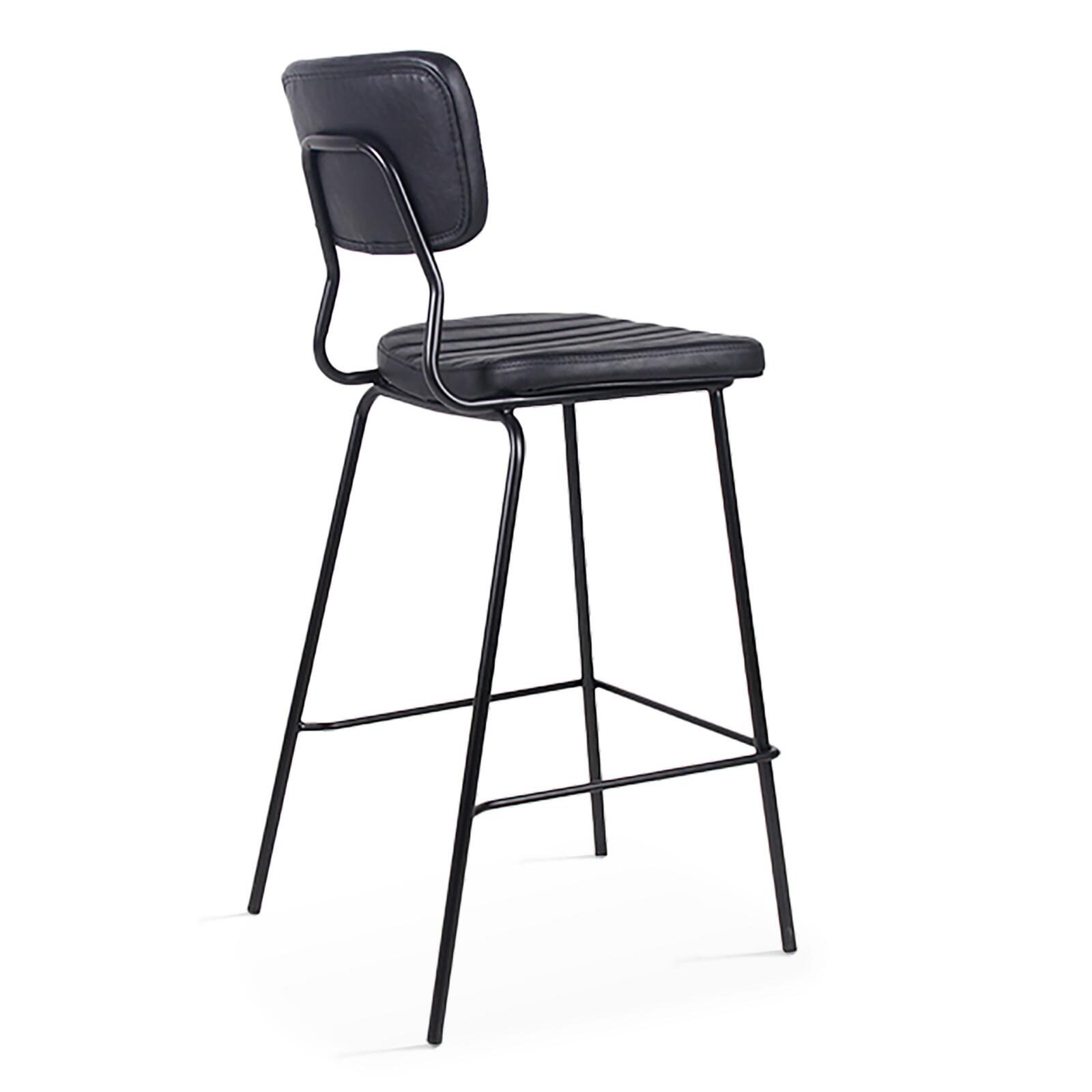 Lote de 2 sillas altas de tela recubierta y madera FSC®