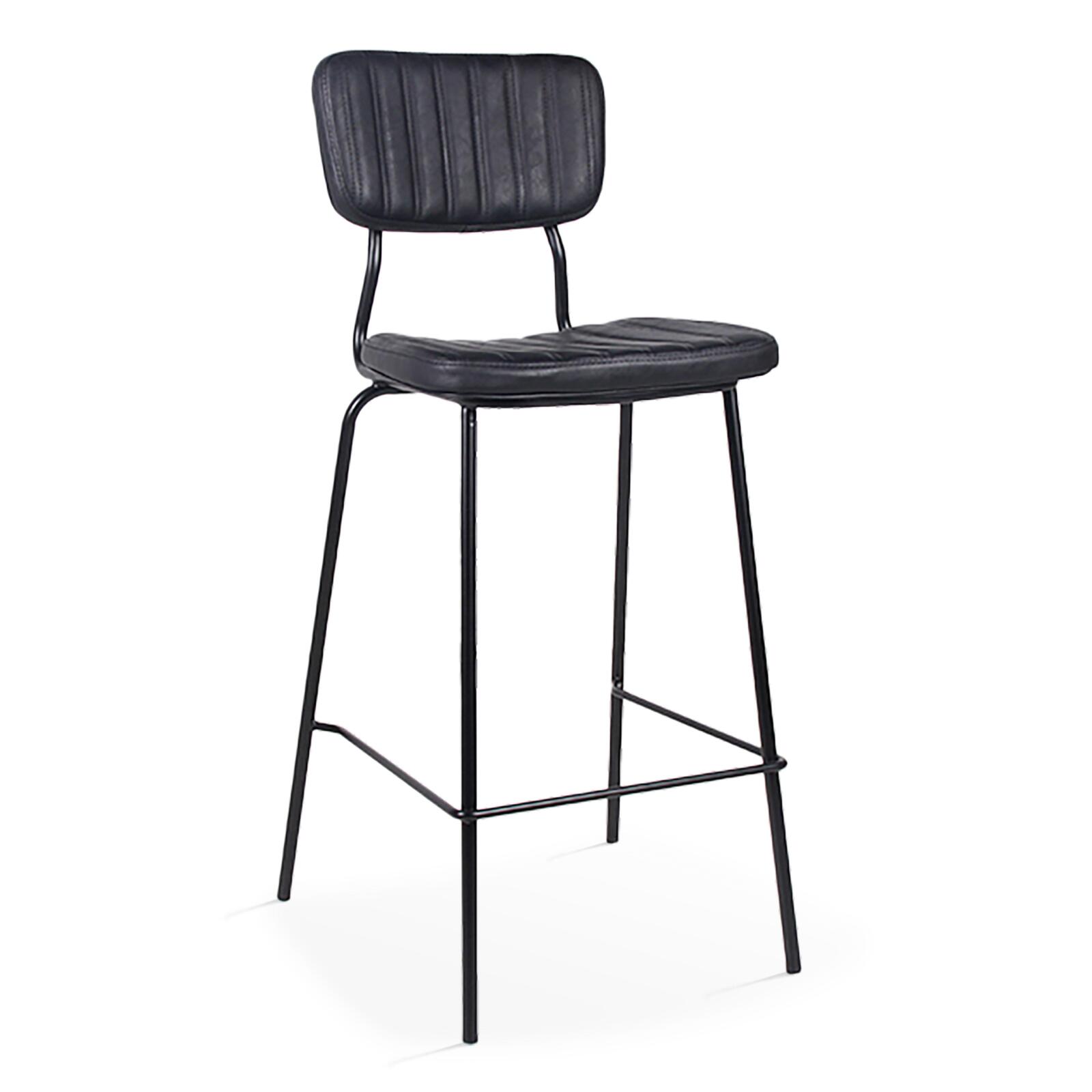 Lote de 2 sillas altas de tela recubierta y madera FSC®