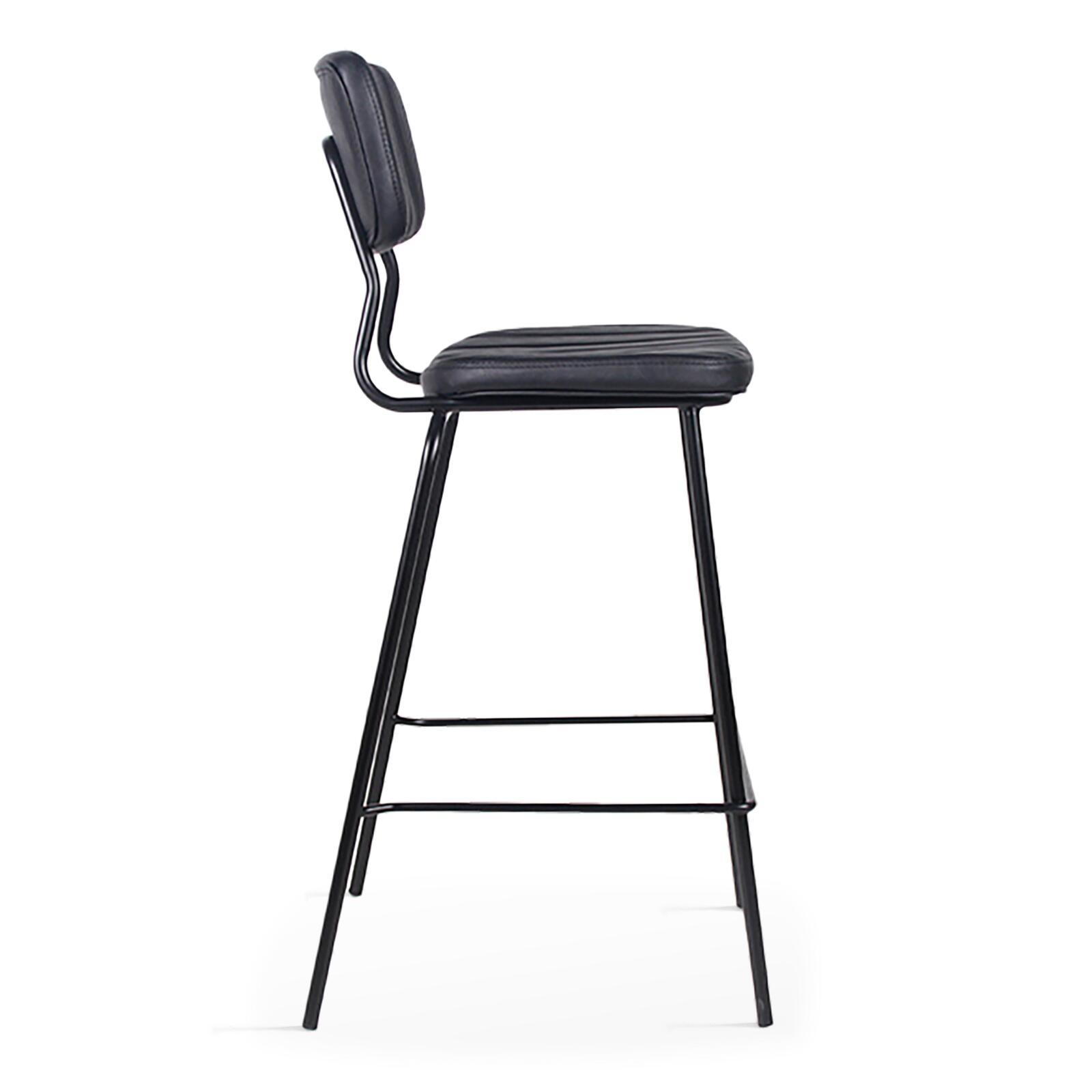 Lote de 2 sillas altas de tela recubierta y madera FSC®