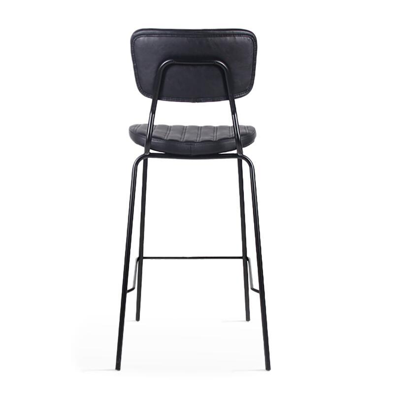 Lote de 2 sillas altas de tela recubierta y madera FSC® (4/6)