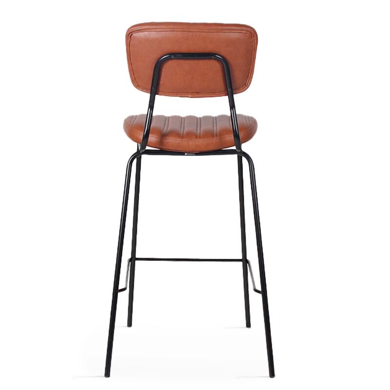 Lote de 2 sillas altas de tela recubierta y madera FSC®