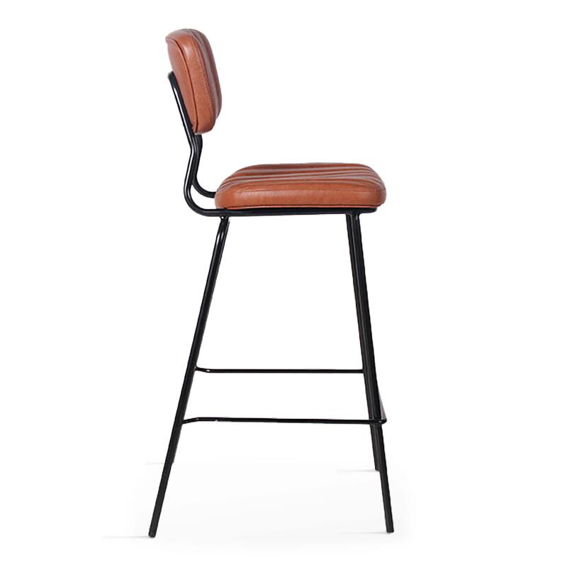 Lote de 2 sillas altas de tela recubierta y madera FSC®