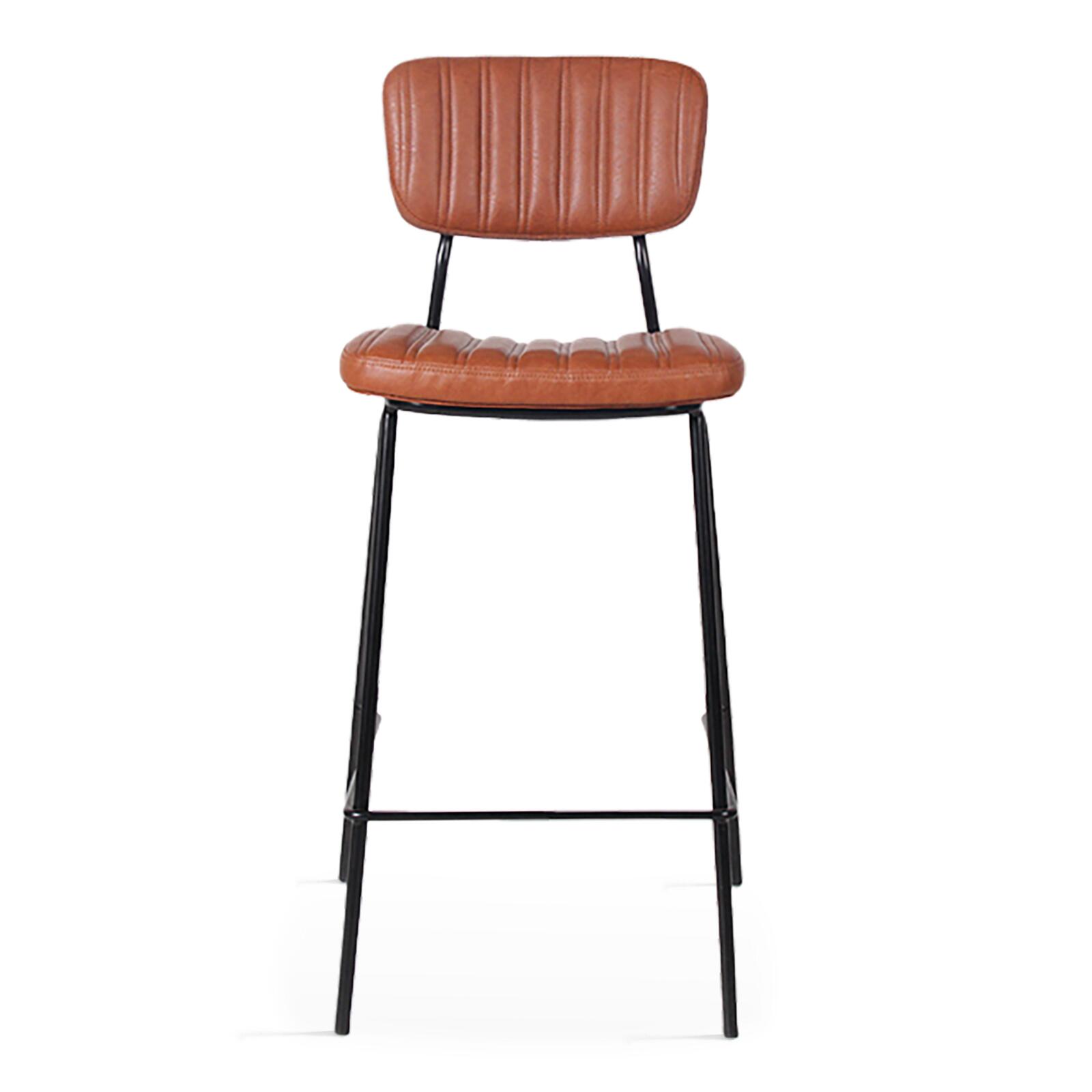 Lote de 2 sillas altas de tela recubierta y madera FSC®