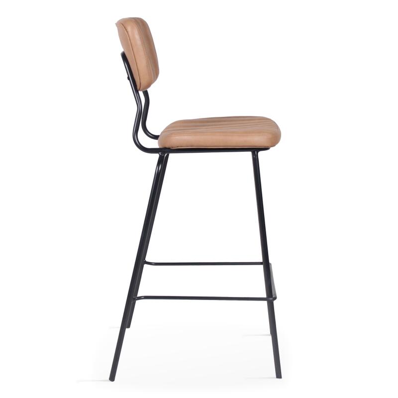 Lote de 2 sillas altas de tela recubierta y madera FSC®