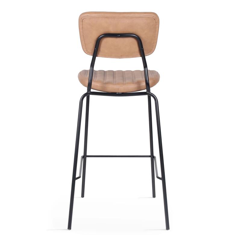 Lote de 2 sillas altas de tela recubierta y madera FSC®