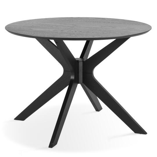 Mesa de comedor redonda de madera de roble 4 personas | Oviala
