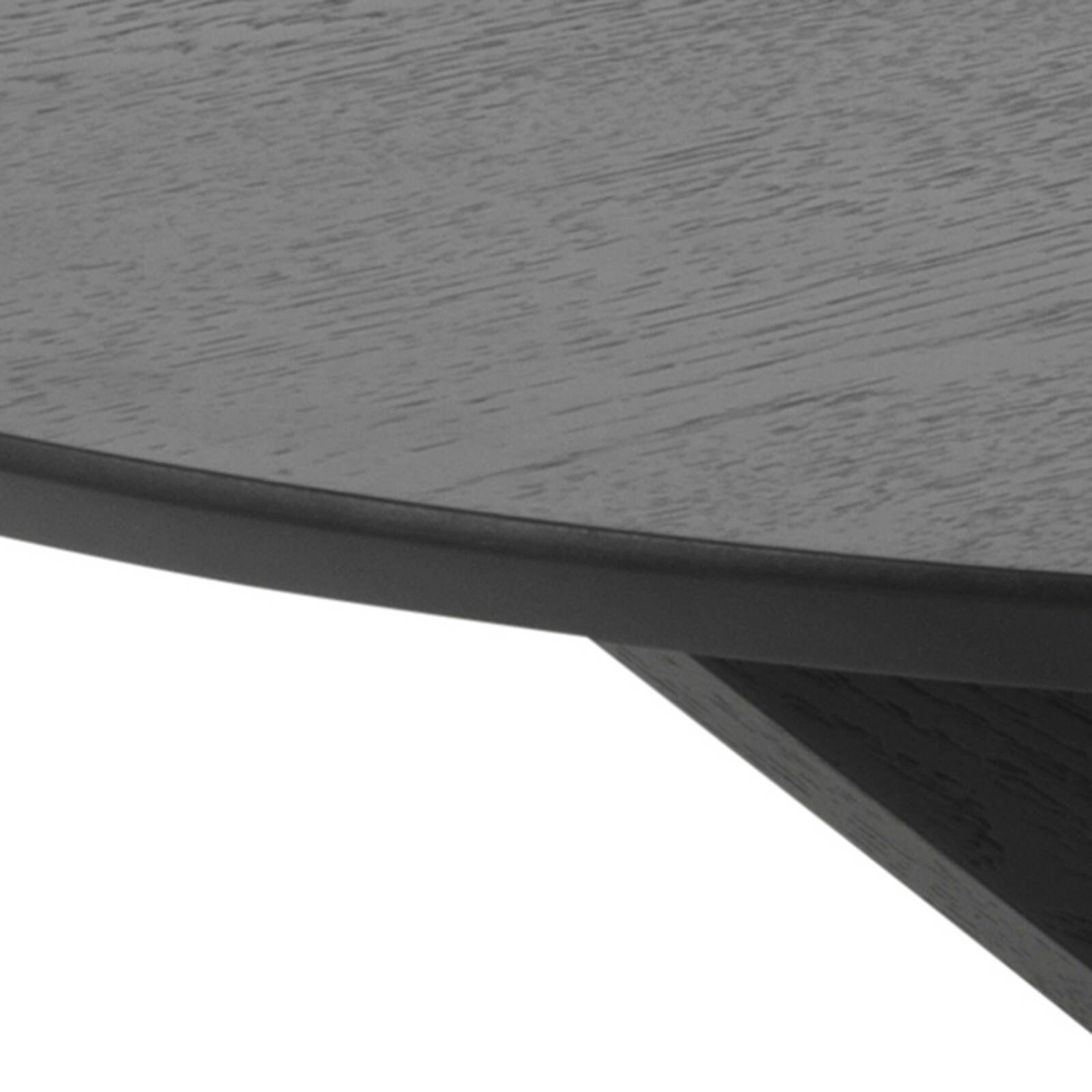 Mesa redonda de comedor con chapado de roble Ø 105 cm