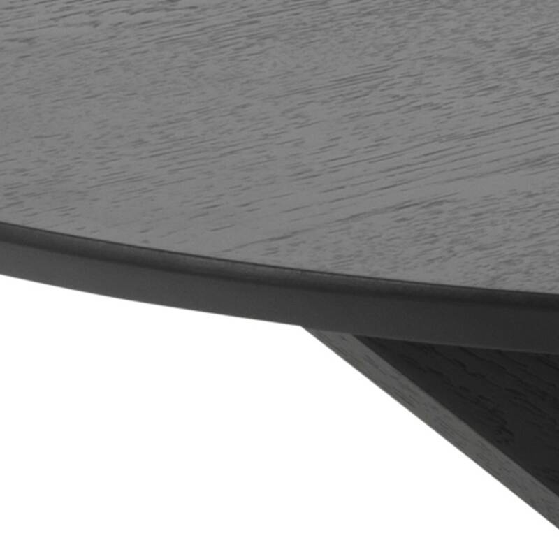 Mesa redonda de comedor con chapado de roble Ø 105 cm