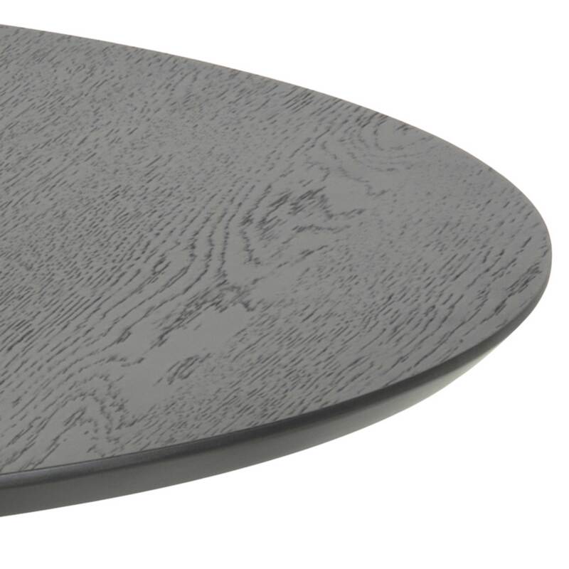 Mesa redonda de comedor con chapado de roble Ø 105 cm