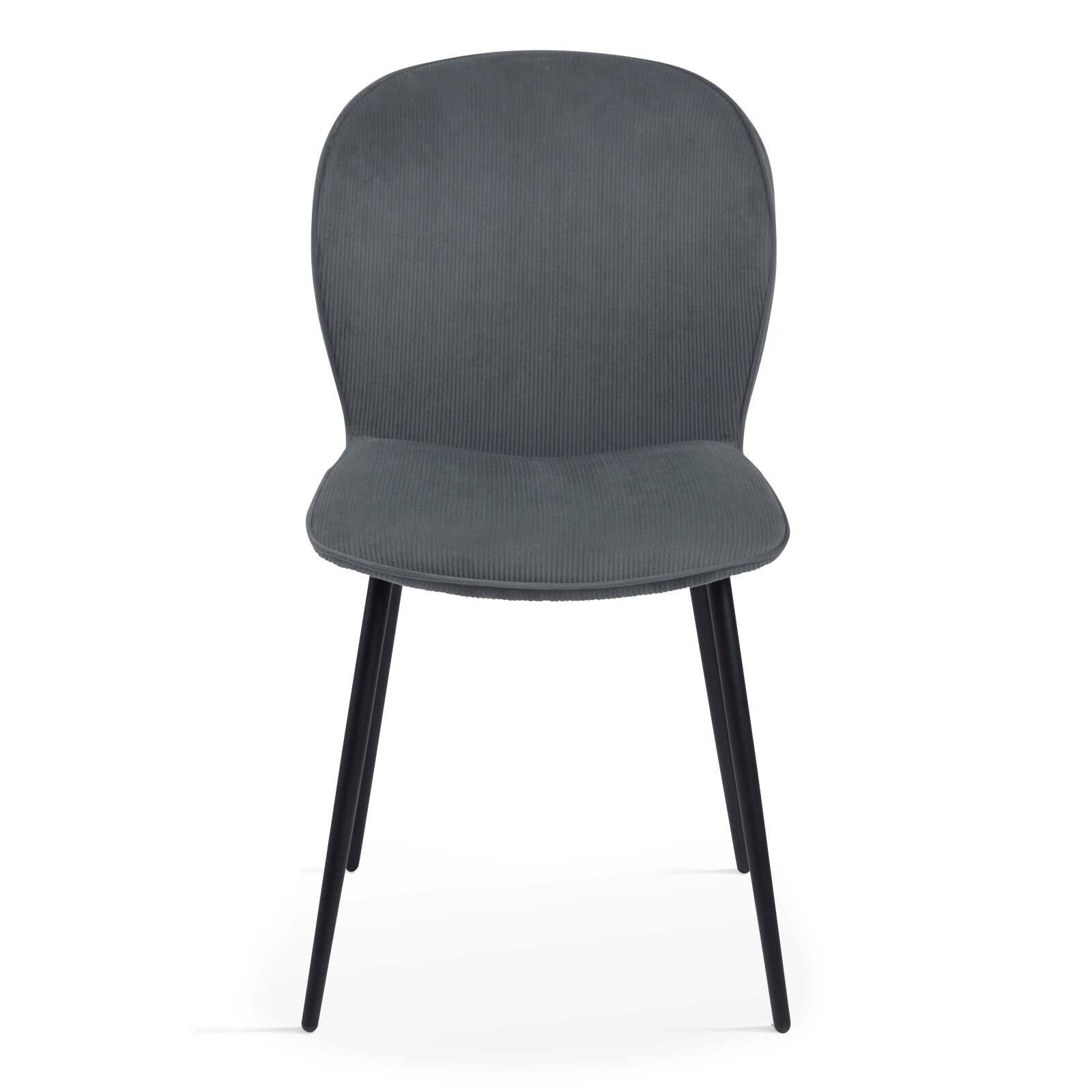 Lote de 2 sillas de terciopelo acanalado Lote de 2 sillas de terciopelo acanalado