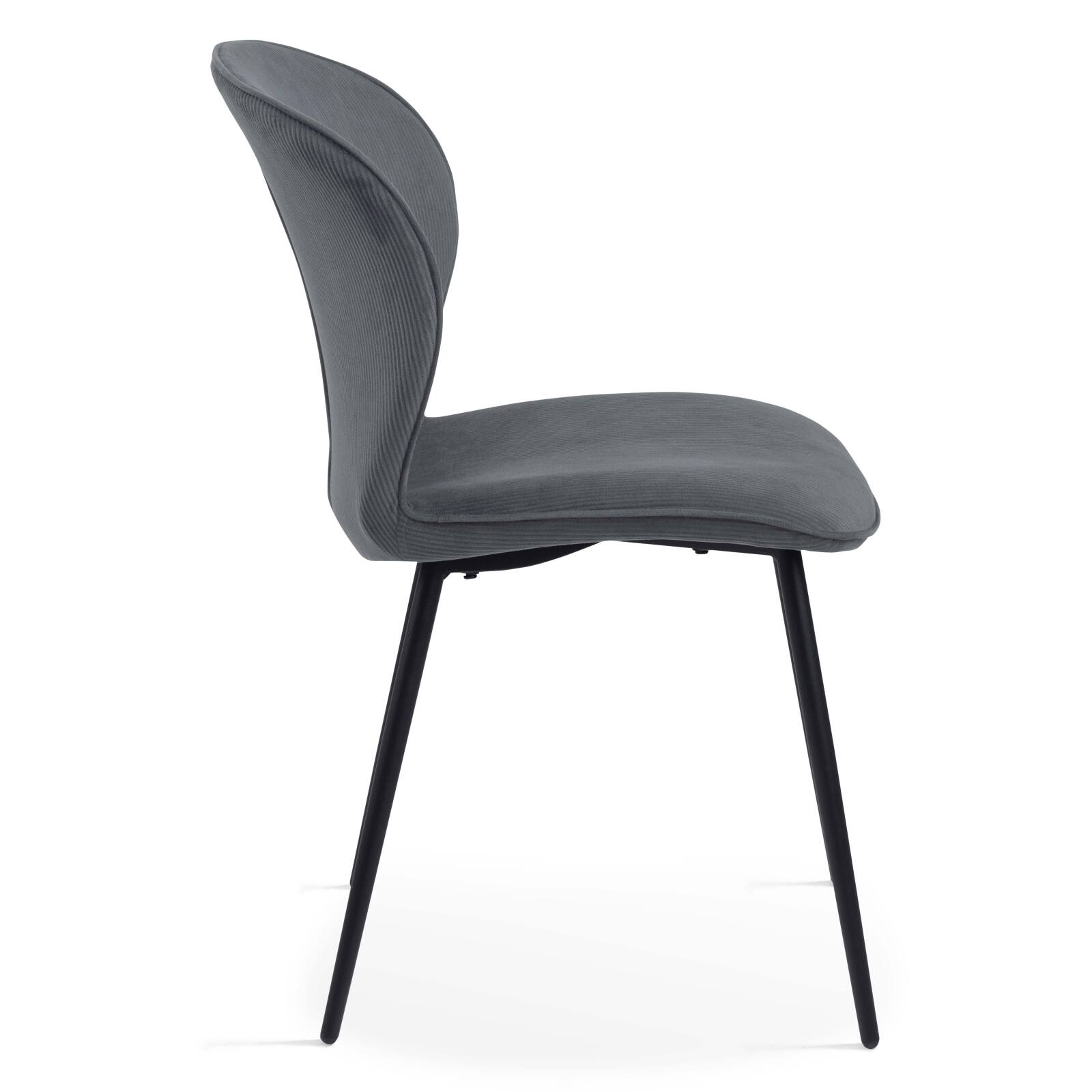 Lote de 2 sillas de terciopelo acanalado Lote de 2 sillas de terciopelo acanalado