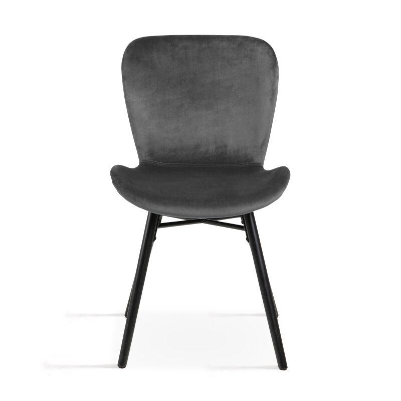 Lote de 2 sillas de terciopelo