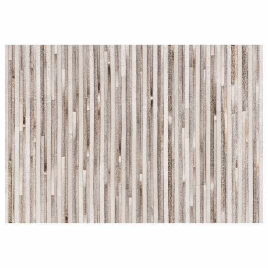 Alfombra rectangular de patchwork con efecto de piel de vaca de pelo corto