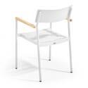 Silla de jardín de aluminio y madera FSC® con reposabrazos
