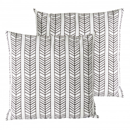 Lote de 2 cojines de exterior con funda extraíble 45 x 45 cm | Oviala