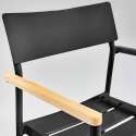 Silla de jardín de aluminio y madera FSC® con reposabrazos