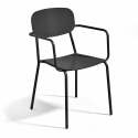 Silla de jardín de aluminio con reposabrazos