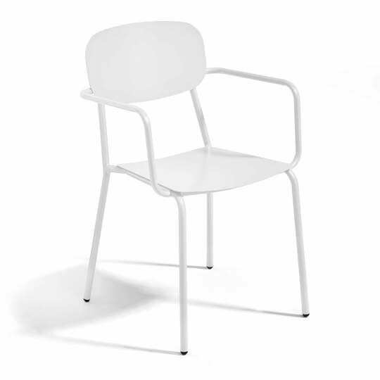 Silla de jardín de aluminio con reposabrazos