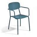 Silla de jardín de aluminio con reposabrazos
