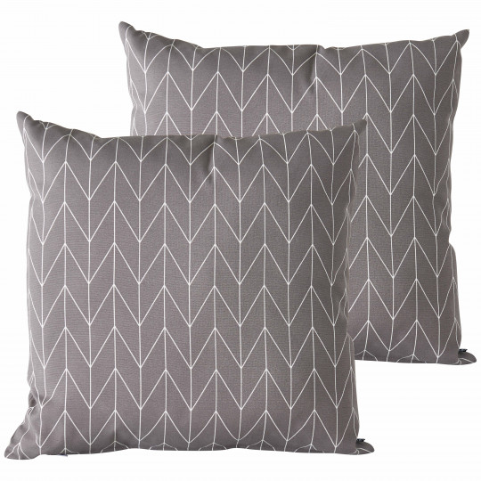 Lote de 2 cojines de exterior con funda extraíble 45 x 45 cm | Oviala