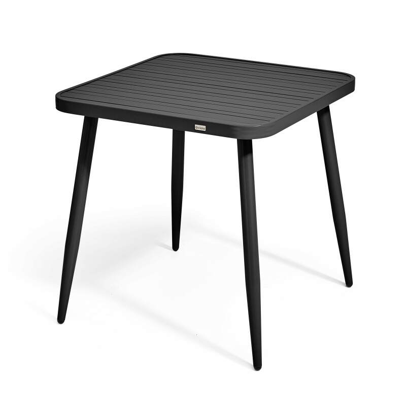 Mesa de jardín cuadrada (75 x 75 x 76 cm) de aluminio