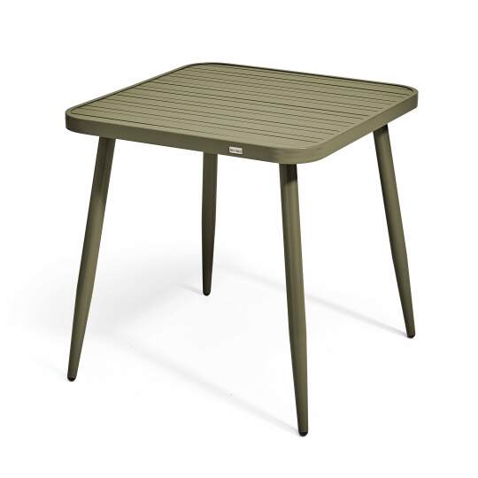 Mesa de jardín cuadrada (75 x 75 x 76 cm) de aluminio