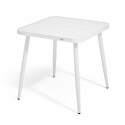 Mesa de jardín cuadrada (75 x 75 x 76 cm) de aluminio