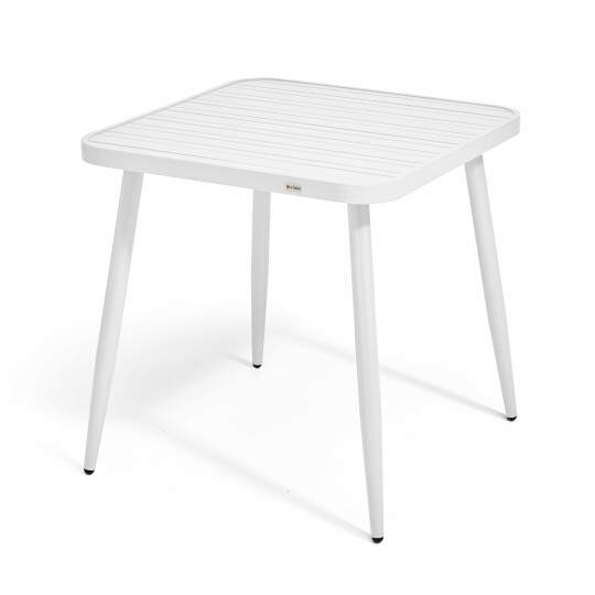 Mesa de jardín cuadrada de aluminio 4 personas 75x75 cm | Oviala