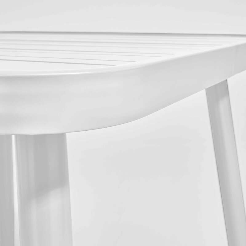 Mesa de jardín cuadrada (75 x 75 x 76 cm) de aluminio (3/5)
