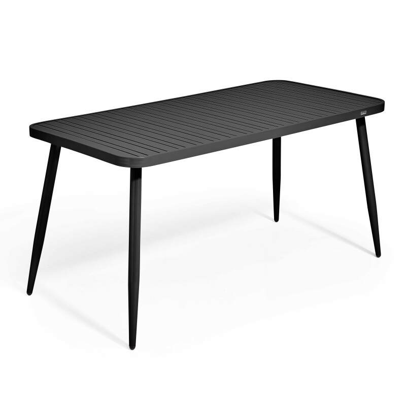 Mesa de jardín rectangular (150 x 75 x 75 cm) de aluminio