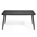 Mesa de jardín rectangular (150 x 75 x 75 cm) de aluminio