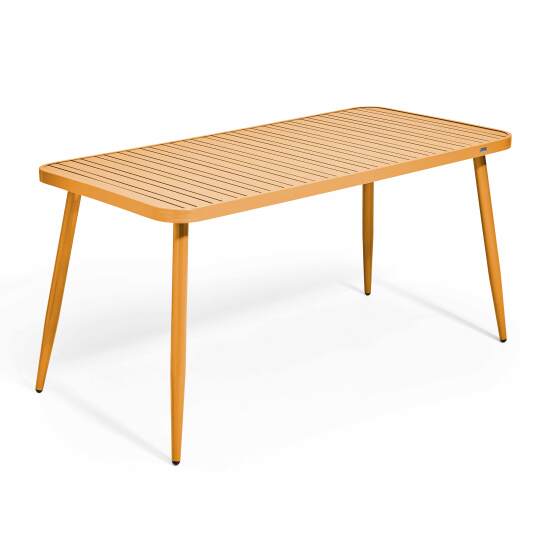 Mesa de jardín rectangular (150 x 75 x 75 cm) de aluminio