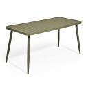 Mesa de jardín rectangular (150 x 75 x 75 cm) de aluminio