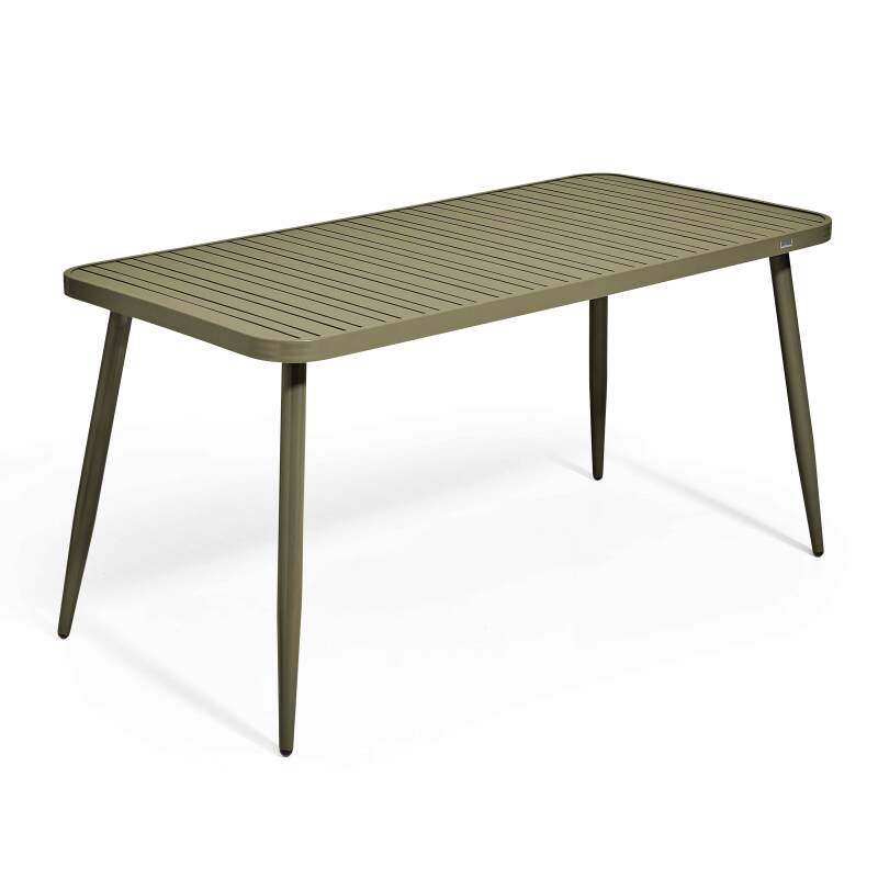Mesa de jardín rectangular (150 x 75 x 75 cm) de aluminio