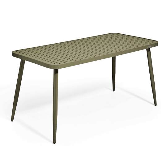 Mesa de jardín de aluminio 4 personas 150x75 cm | Oviala