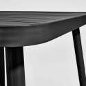 Mesa de jardín rectangular (150 x 75 x 75 cm) de aluminio