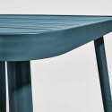 Mesa de jardín rectangular (150 x 75 x 75 cm) de aluminio