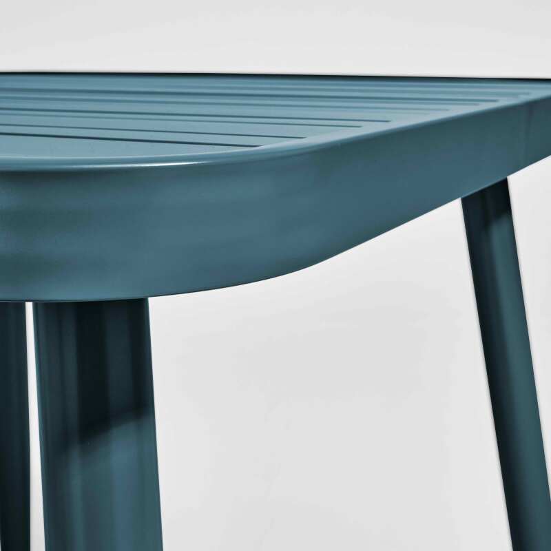Mesa de jardín rectangular (150 x 75 x 75 cm) de aluminio (3/6)