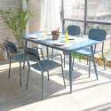Mesa de jardín rectangular (150 x 75 x 75 cm) de aluminio
