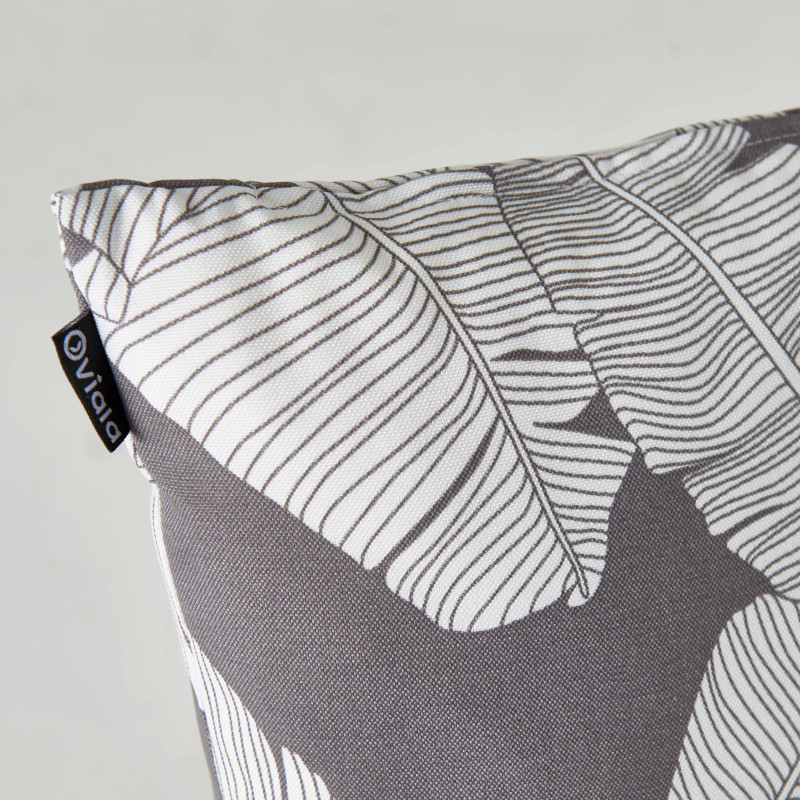 Zoom cojín estampado FLORAL GRIS Y BLANCO (3/3)