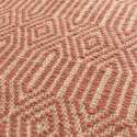 Alfombra rectangular con flecos de yute natural tejido a mano con pelo corto